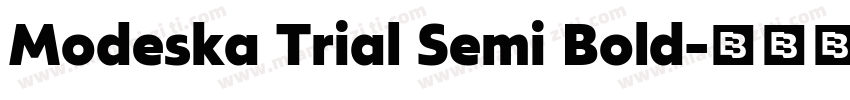 Modeska Trial Semi Bold字体转换